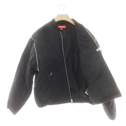 【中古】シュプリーム Supreme 2025年秋冬 Zip-Off Sleeve Quilted Bomber Jacket 中綿ブルゾン ブラック【 M 】【 状態ランクA 】【 メンズ 】