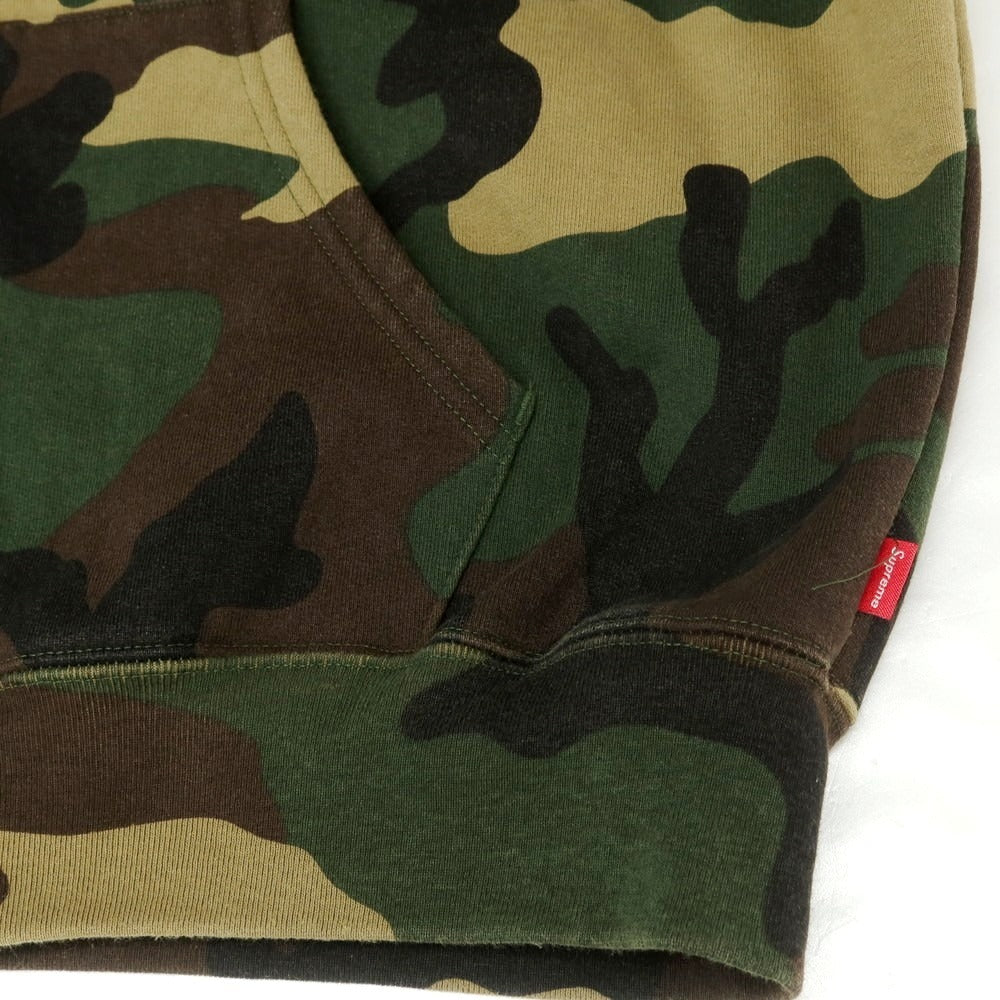 【中古】シュプリーム Supreme 2025年秋冬 Collegiate Applique Zip Up Hooded Sweatshirt スウェット パーカー グリーンxブラウン【 Ｍ 】【 状態ランクB 】【 メンズ 】