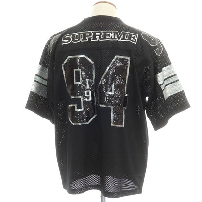 【中古】シュプリーム Supreme 2025年秋冬 Sequin Football Jersey フットボールジャージー ブラック【 M 】【 状態ランクA 】【 メンズ 】