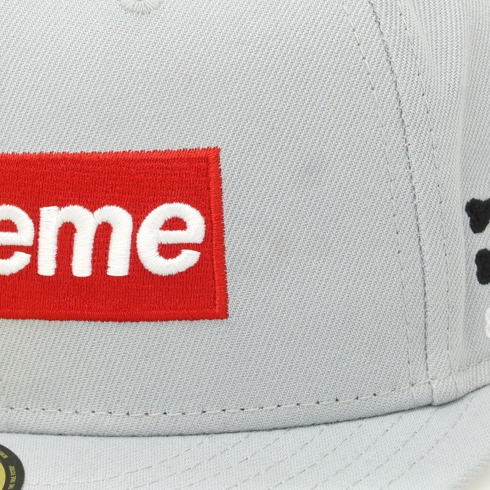 【中古】シュプリーム Supreme 2025年秋冬 Bones Box Logo New Era ポリエステル ベースボールキャップ グレー【 7 3/8 】【 状態ランクA 】【 メンズ 】