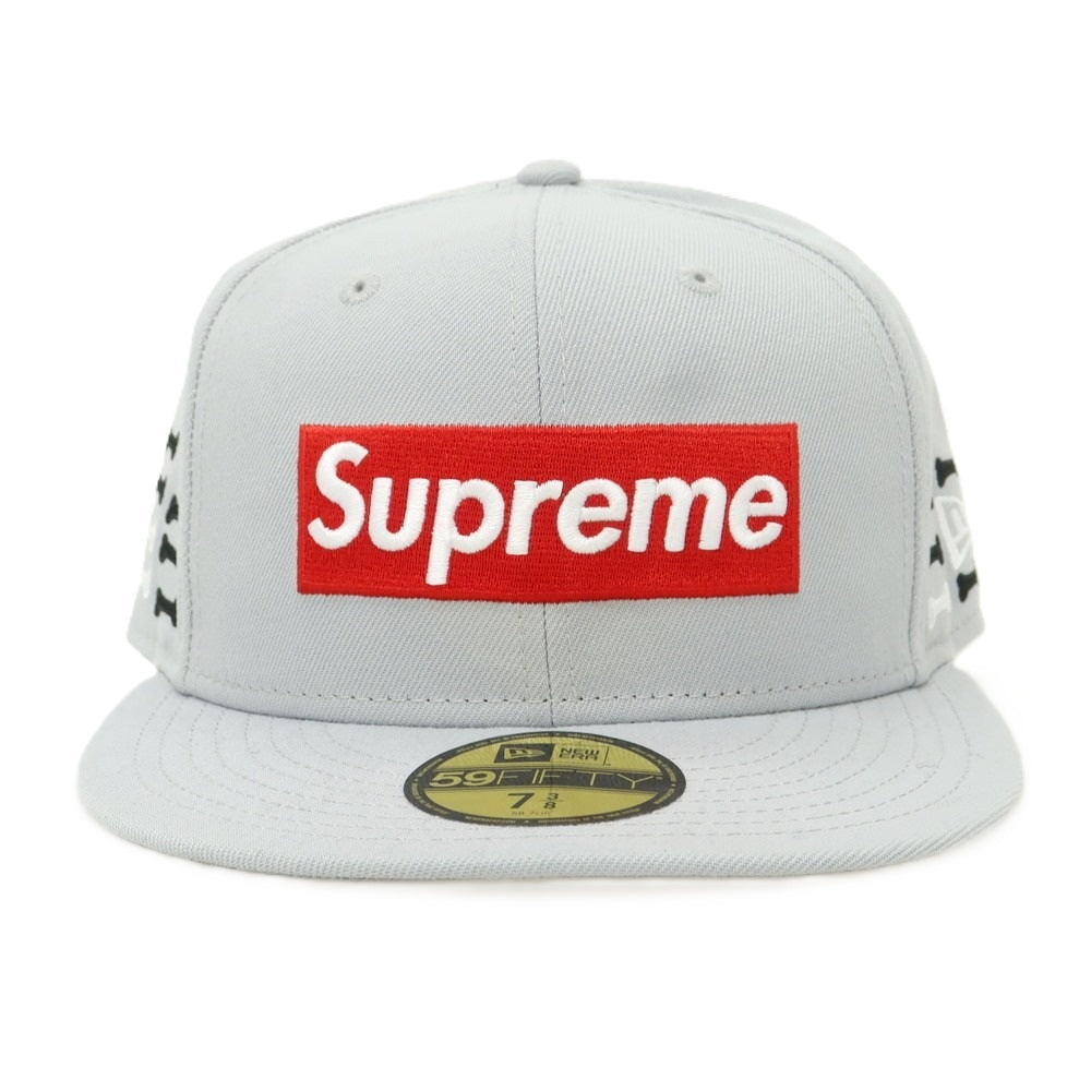 【中古】シュプリーム Supreme 2025年秋冬 Bones Box Logo New Era ポリエステル ベースボールキャップ グレー【 7 3/8 】【 状態ランクA 】【 メンズ 】