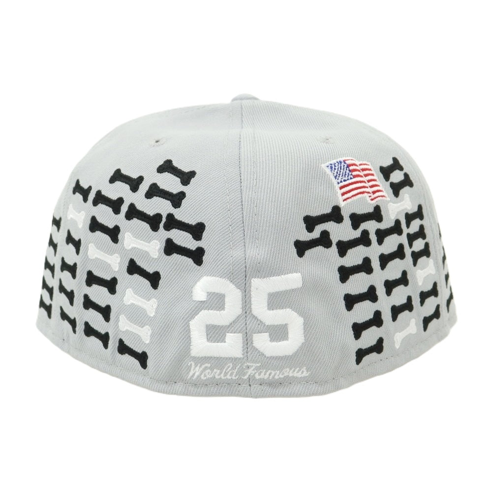 【中古】シュプリーム Supreme 2025年秋冬 Bones Box Logo New Era ポリエステル ベースボールキャップ グレー【 7 3/8 】【 状態ランクA 】【 メンズ 】
