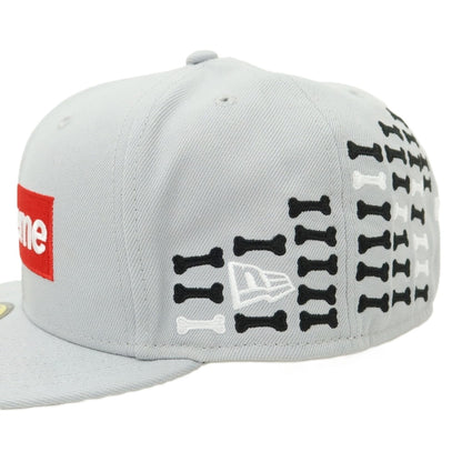 【中古】シュプリーム Supreme 2025年秋冬 Bones Box Logo New Era ポリエステル ベースボールキャップ グレー【 7 3/8 】【 状態ランクA 】【 メンズ 】