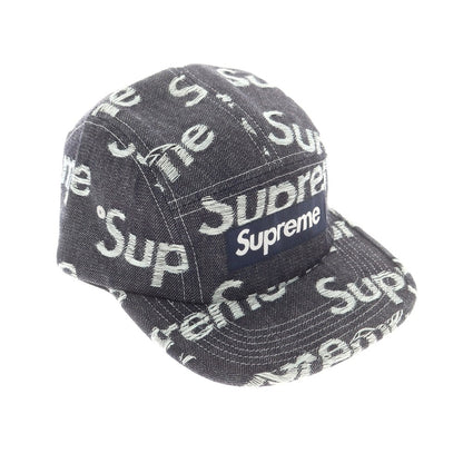 【中古】シュプリーム Supreme 2025年秋冬 Jacquard Logos Denim Camp Cap ベースボールキャップ ダークネイビー【 ONE SIZE(58cm) 】【 状態ランクA 】【 メンズ 】