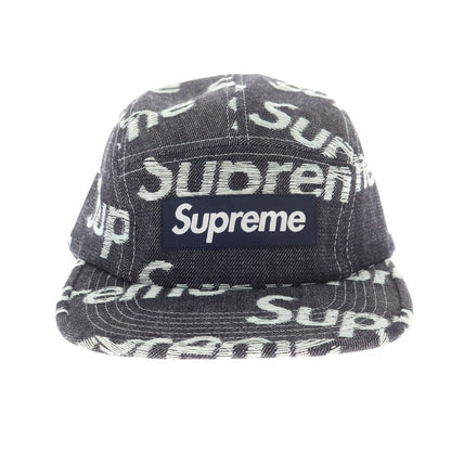【中古】シュプリーム Supreme 2025年秋冬 Jacquard Logos Denim Camp Cap ベースボールキャップ ダークネイビー【 ONE SIZE(58cm) 】【 状態ランクA 】【 メンズ 】