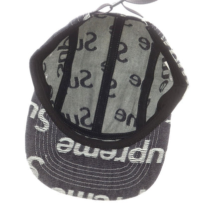【中古】シュプリーム Supreme 2025年秋冬 Jacquard Logos Denim Camp Cap ベースボールキャップ ダークネイビー【 ONE SIZE(58cm) 】【 状態ランクA 】【 メンズ 】