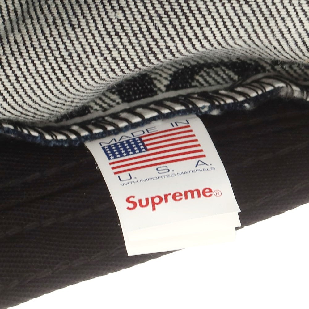 【中古】シュプリーム Supreme 2025年秋冬 Jacquard Logos Denim Camp Cap ベースボールキャップ ダークネイビー【 ONE SIZE(58cm) 】【 状態ランクA 】【 メンズ 】