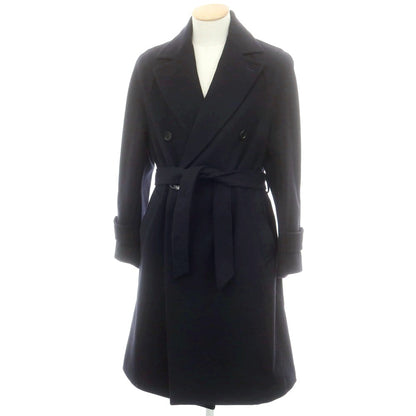 【中古】ティト アレグレット TITO ALLEGRETTO ウールカシミヤ ダブルブレストコート ダークネイビー【 44 】【 状態ランクB 】【 メンズ 】