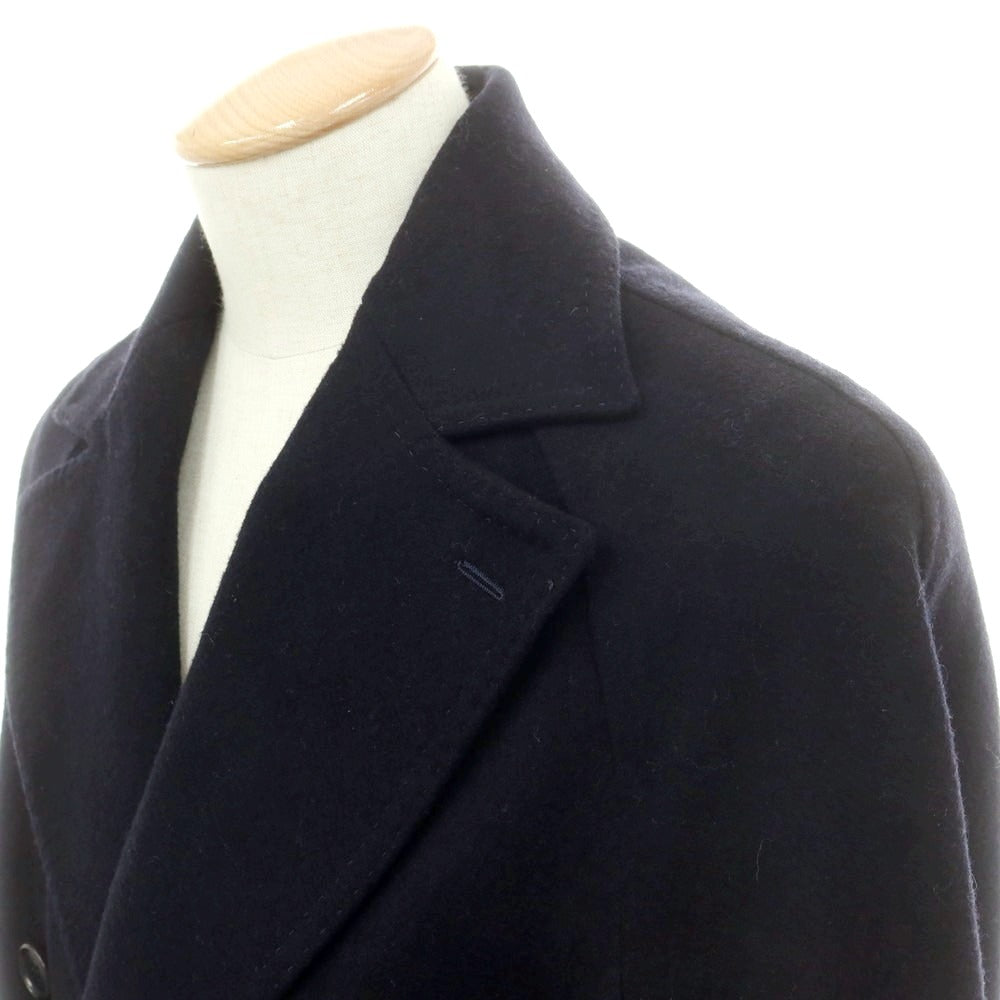 【中古】ティト アレグレット TITO ALLEGRETTO ウールカシミヤ ダブルブレストコート ダークネイビー【 44 】【 状態ランクB 】【 メンズ 】