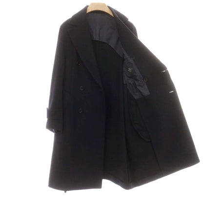 【中古】ティト アレグレット TITO ALLEGRETTO ウールカシミヤ ダブルブレストコート ダークネイビー【 44 】【 状態ランクB 】【 メンズ 】