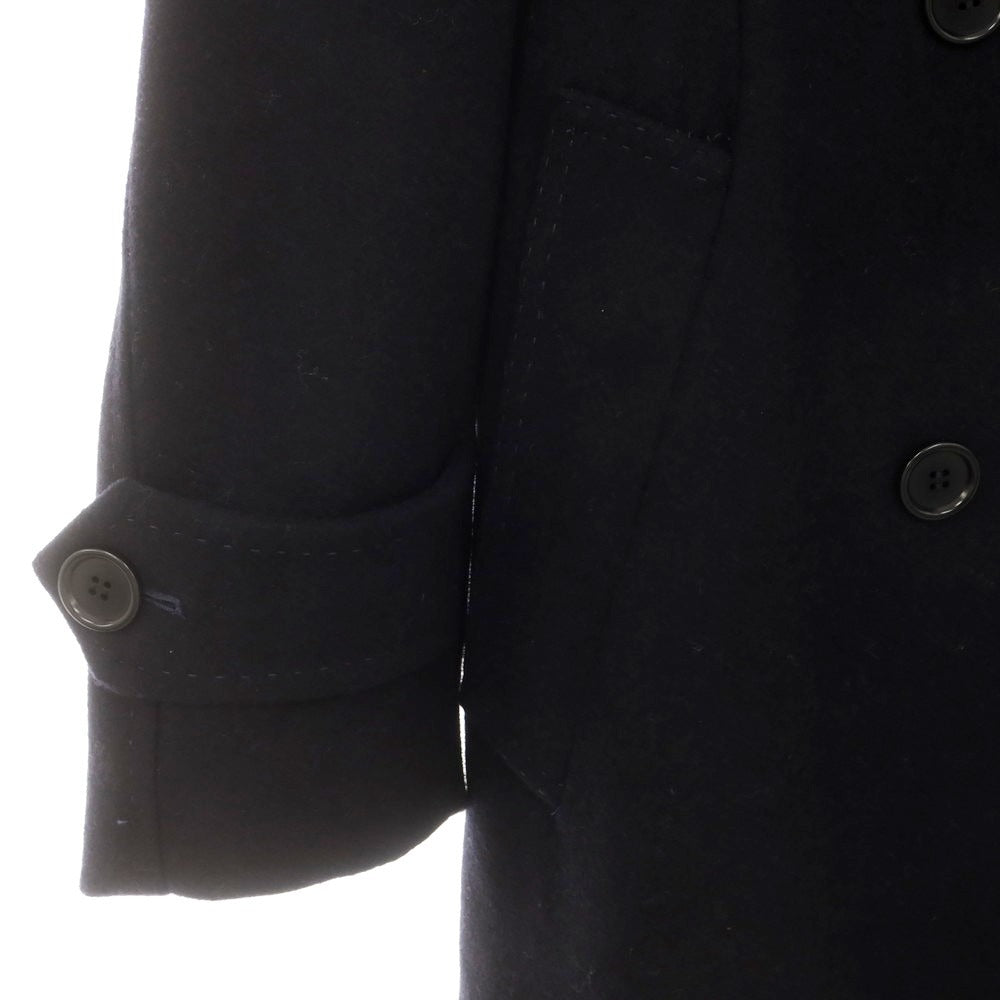 【中古】ティト アレグレット TITO ALLEGRETTO ウールカシミヤ ダブルブレストコート ダークネイビー【 44 】【 状態ランクB 】【 メンズ 】