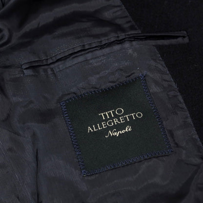 【中古】ティト アレグレット TITO ALLEGRETTO ウールカシミヤ ダブルブレストコート ダークネイビー【 44 】【 状態ランクB 】【 メンズ 】