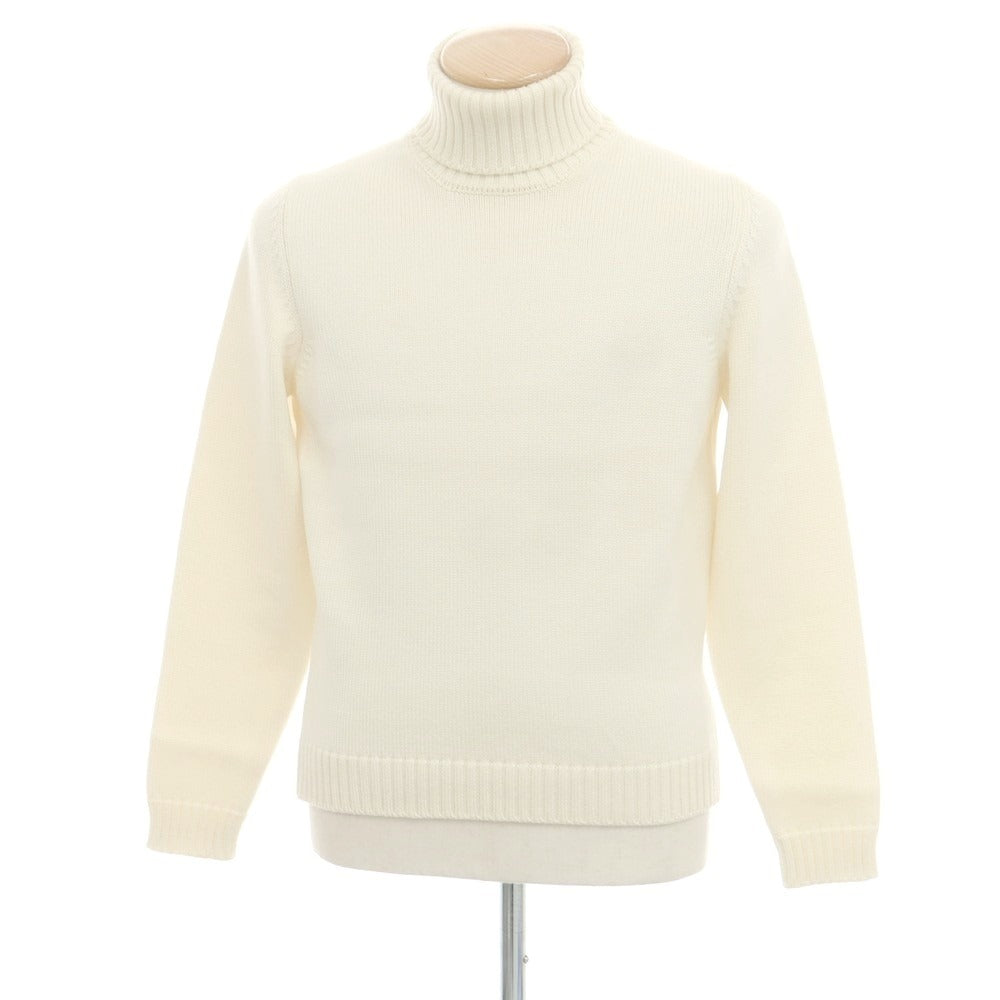 【中古】ザノーネ ZANONE ミドルゲージウール タートルネックニット オフホワイト【 46 】【 状態ランクC 】【 メンズ 】