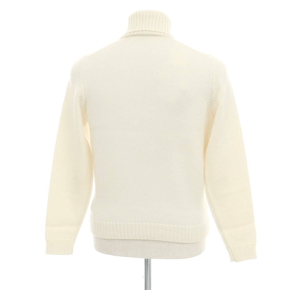 【中古】ザノーネ ZANONE ミドルゲージウール タートルネックニット オフホワイト【 46 】【 状態ランクC 】【 メンズ 】