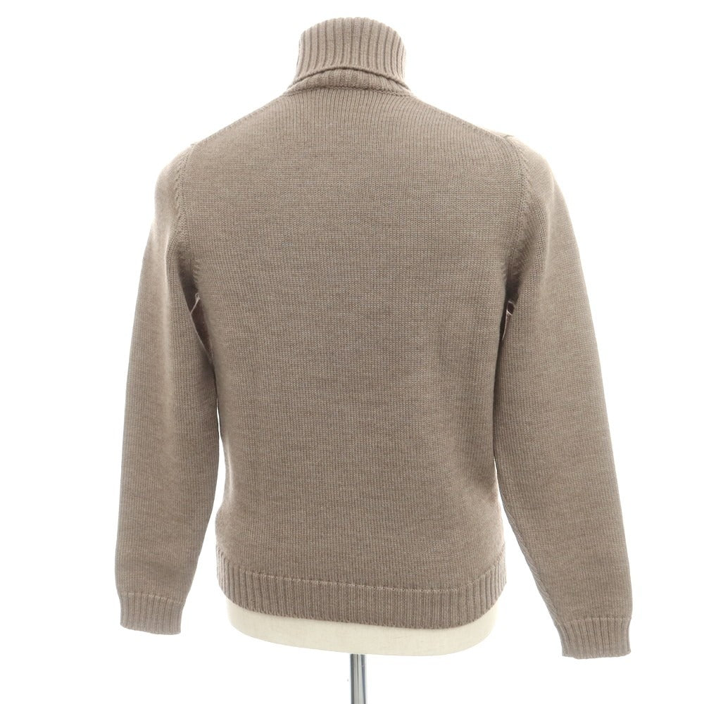 【中古】ザノーネ ZANONE ミドルゲージウール タートルネックニット グレーブラウン【 46 】【 状態ランクB 】【 メンズ 】