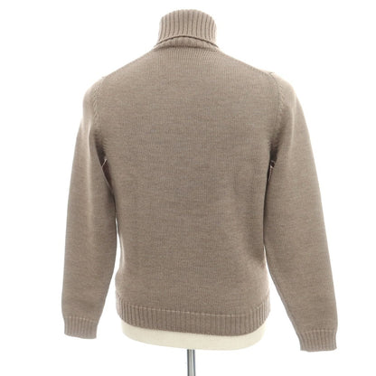 【中古】ザノーネ ZANONE ミドルゲージウール タートルネックニット グレーブラウン【 46 】【 状態ランクB 】【 メンズ 】