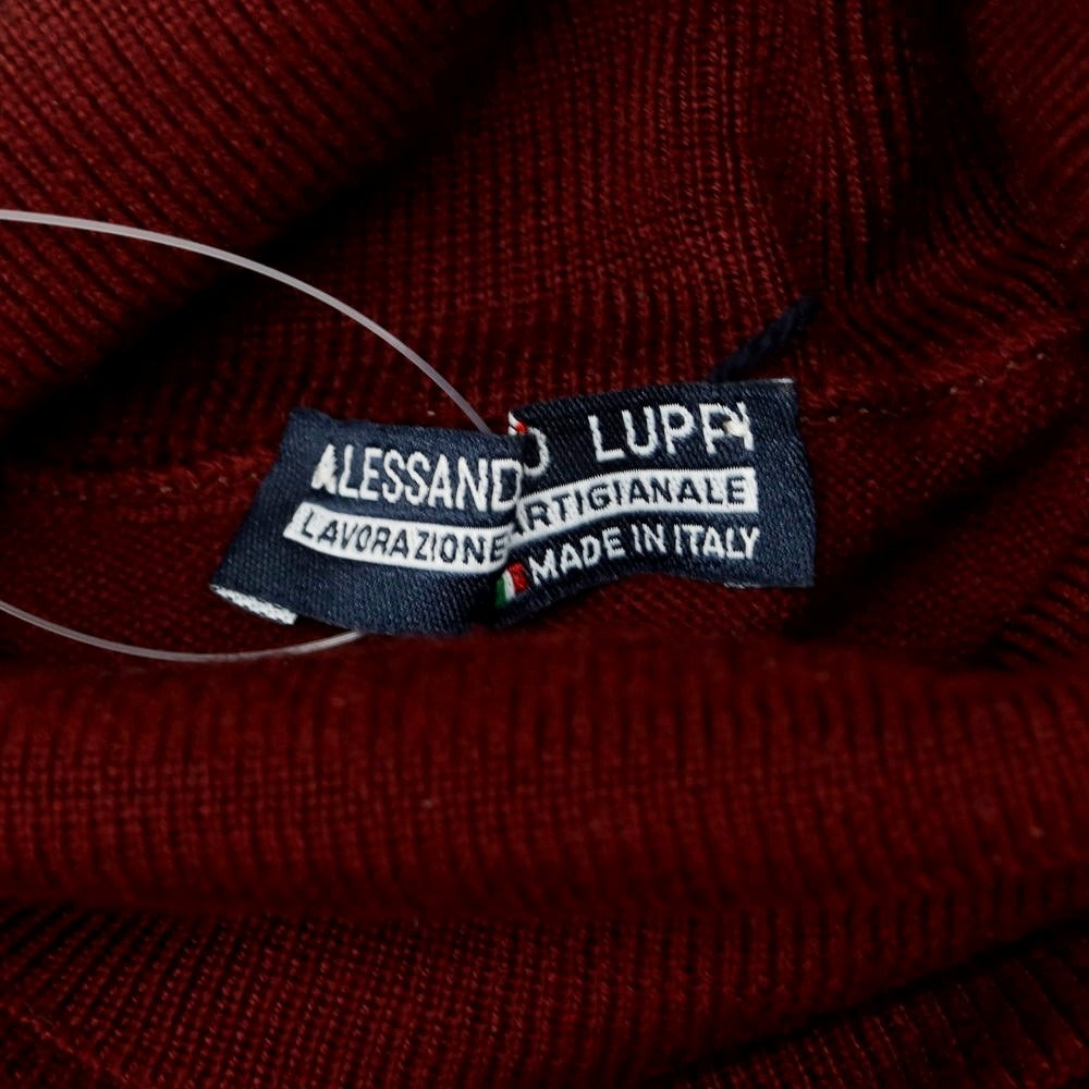 【中古】アレッサンドロルッピ Alessandro Luppi ハイゲージウール タートルネックニット レッドブラウン【 46 】【 状態ランクB 】【 メンズ 】