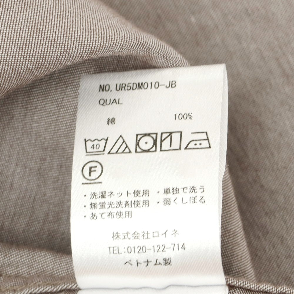 【中古】ユニバーサルランゲージ UNIVERSAL LANGUAGE コットン セミワイドカラー カジュアルシャツ アッシュブラウン【サイズM】【 状態ランクB 】【 メンズ 】[CPD]
