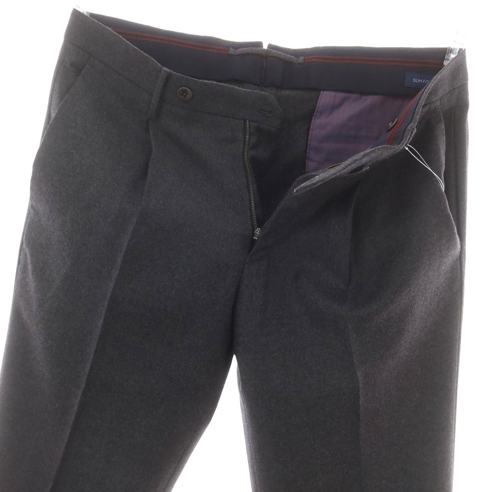 【中古】インコテックス INCOTEX SUPER100’s ウール ドレススラックスパンツ ダークグレー【 46 】【 状態ランクB 】【 メンズ 】