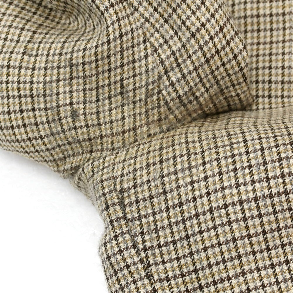 【中古】バタクハウスカット batak house cut ウールリネンシルク チェック 3B テーラードジャケット ベージュ【 38 】【 状態ランクD 】【 メンズ 】