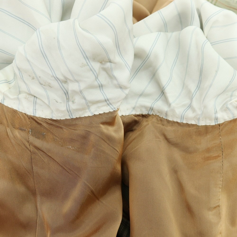 【中古】バタクハウスカット batak house cut コットン チェック 3B テーラードジャケット グリーンxマルチカラー【 表記なし（M位） 】【 状態ランクC 】【 メンズ 】