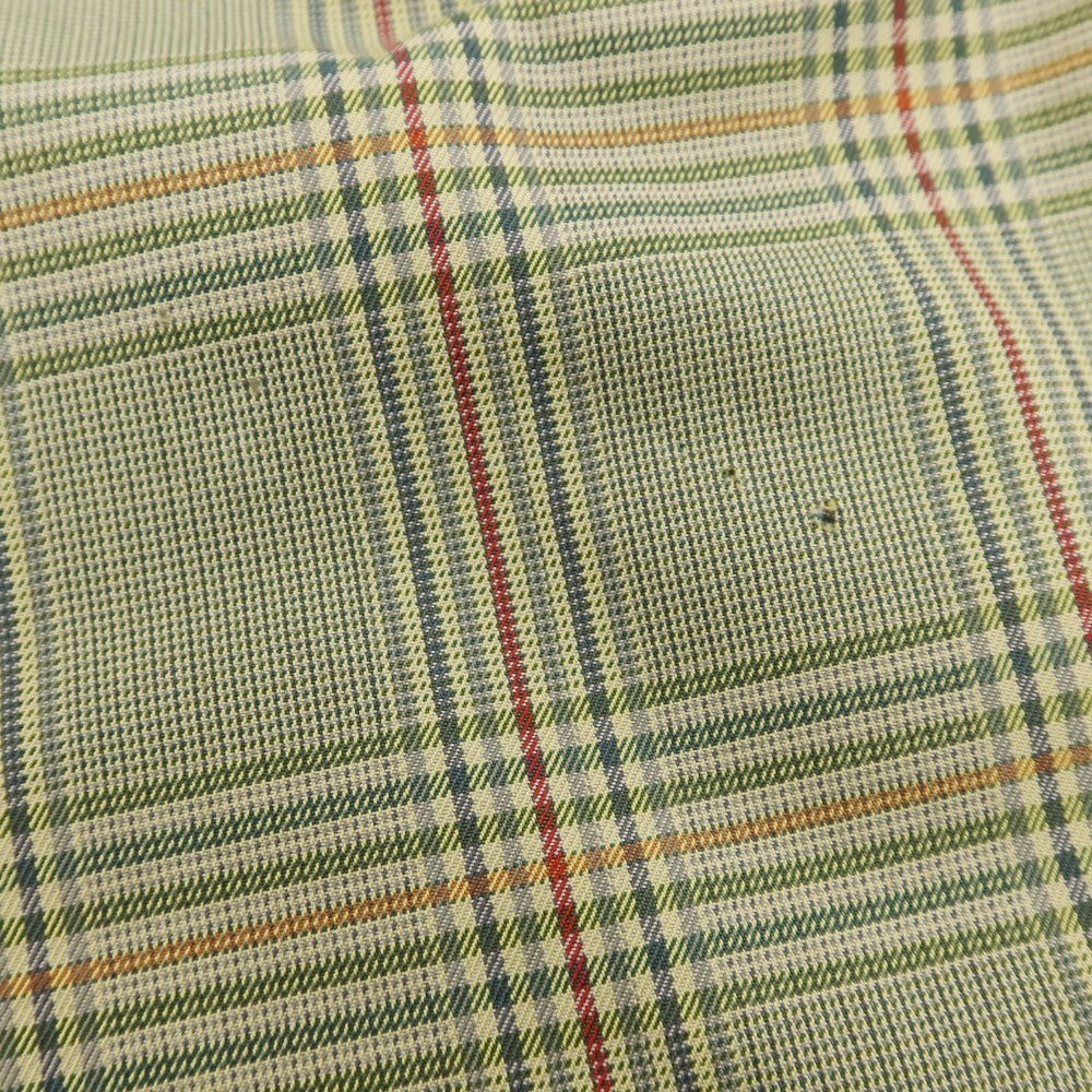 【中古】バタクハウスカット batak house cut コットン チェック 3B テーラードジャケット グリーンxマルチカラー【 表記なし（M位） 】【 状態ランクC 】【 メンズ 】