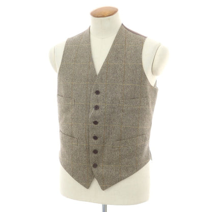 【中古】バタクハウスカット batak house cut ウール カジュアル系ジレ ブラウン【 サイズ表記なし（M位） 】【 状態ランクC 】【 メンズ 】