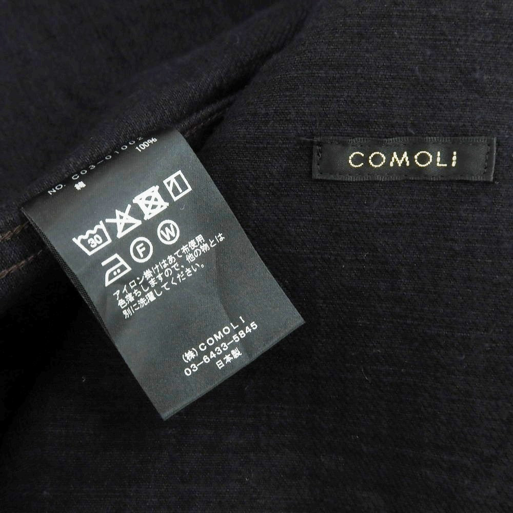 【中古】コモリ COMOLI 2025年秋冬 コットン ワークジャケット ブラック【 3 】【 状態ランクB 】【 メンズ 】