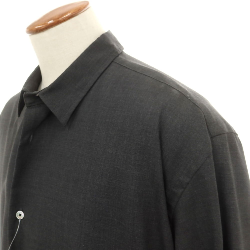【中古】エスエスズィー SSZ 2025年秋冬 ウール レギュラーカラー カジュアルシャツ ダークグレー【 M 】【 状態ランクA 】【 メンズ 】