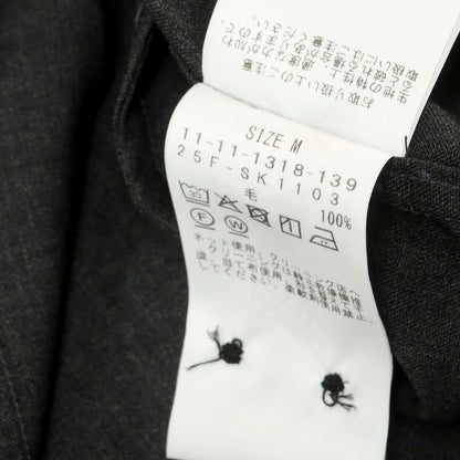 【中古】エスエスズィー SSZ 2025年秋冬 ウール レギュラーカラー カジュアルシャツ ダークグレー【 M 】【 状態ランクA 】【 メンズ 】