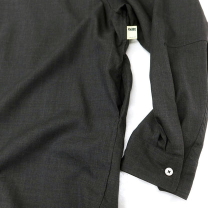【中古】エスエスズィー SSZ 2025年秋冬 ウール レギュラーカラー カジュアルシャツ ダークグレー【 M 】【 状態ランクA 】【 メンズ 】