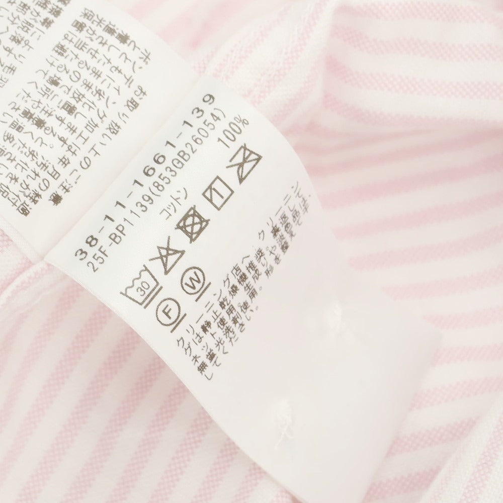 【中古】ビームスプラス BEAMS PLUS 2025年秋冬 バーンアウトドット キャンディストライプ オープンカラー カジュアルシャツ ピンクxホワイト【 L 】【 状態ランクA 】【 メンズ 】