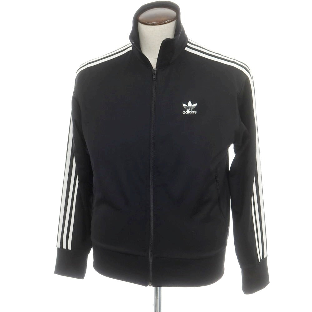 【中古】アディダス adidas スリーストライプス ポリエステル ジャージ ブラック【サイズL】【 状態ランクB 】【 メンズ 】[CPD]
