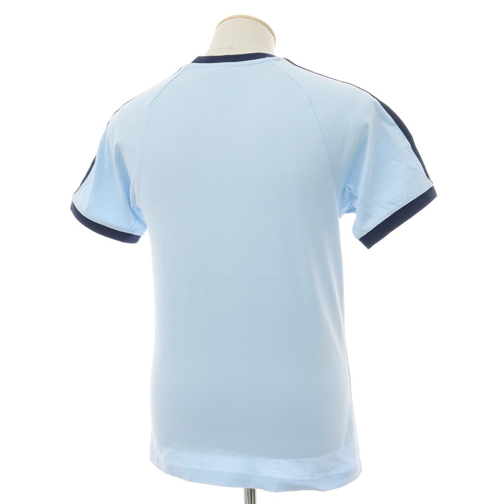 【中古】アディダス adidas コットン クルーネック 半袖Ｔシャツ ライトブルーxネイビー【サイズJPN：S】【 状態ランクB 】【 メンズ 】