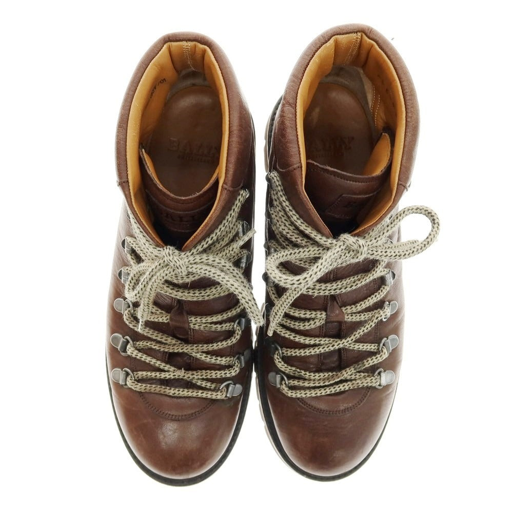 【中古】バリー BALLY マウンテンブーツ ブラウン【 5 1/2E 】【 状態ランクC 】【 メンズ 】