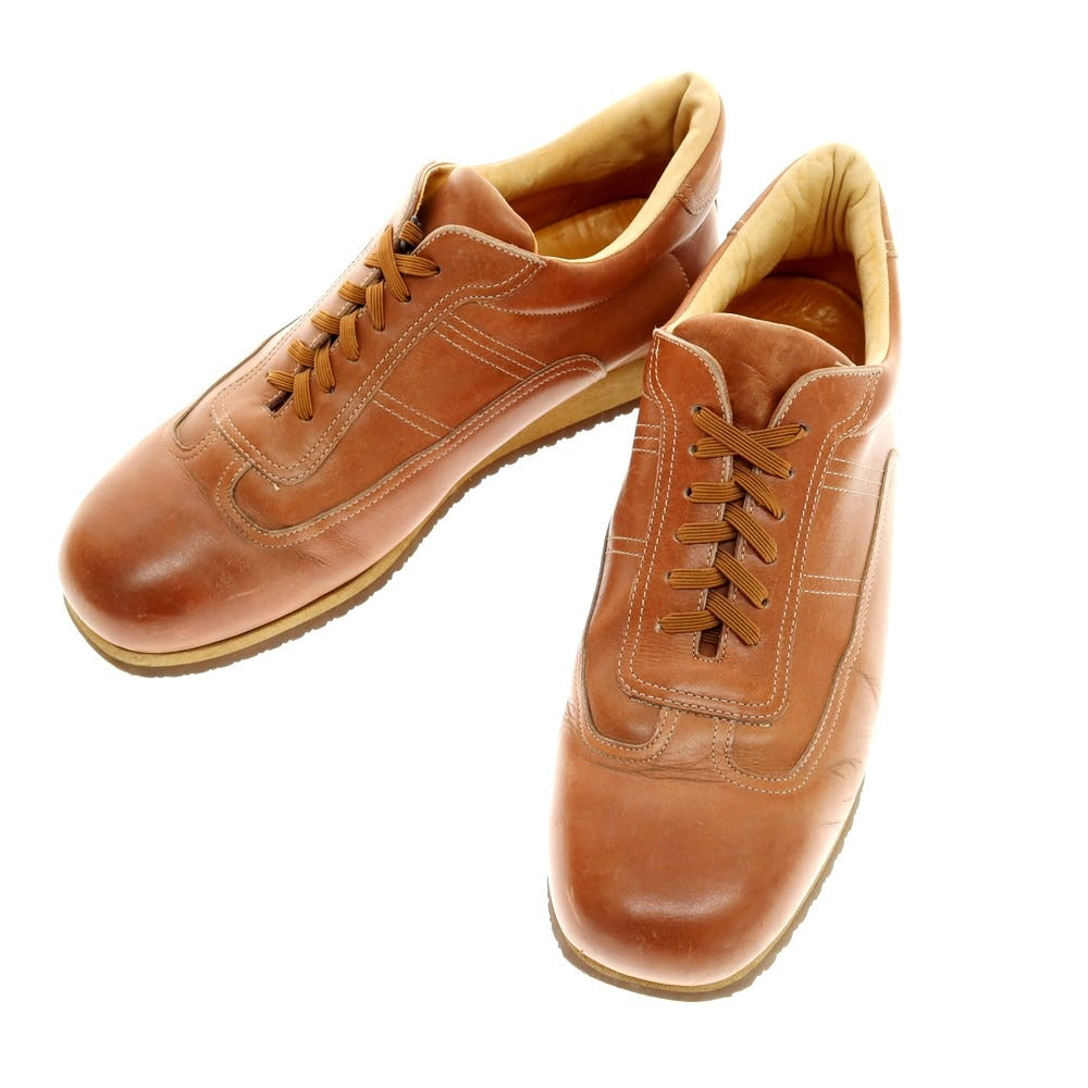 【中古】サントーニ Santoni レザー スニーカー ブラウン【 7 】【 状態ランクC 】【 メンズ 】