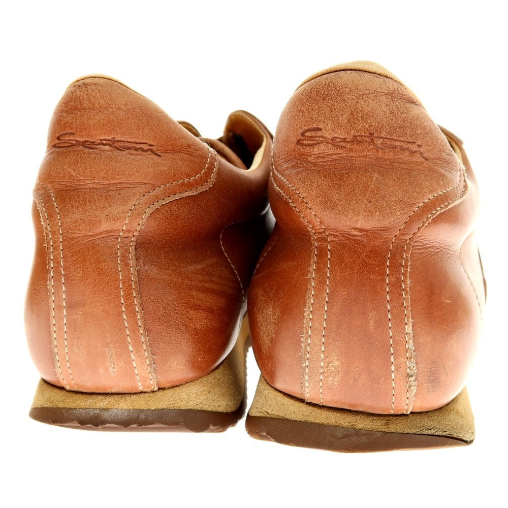 【中古】サントーニ Santoni レザー スニーカー ブラウン【 7 】【 状態ランクC 】【 メンズ 】