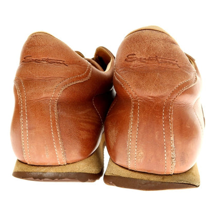 【中古】サントーニ Santoni レザー スニーカー ブラウン【 7 】【 状態ランクC 】【 メンズ 】