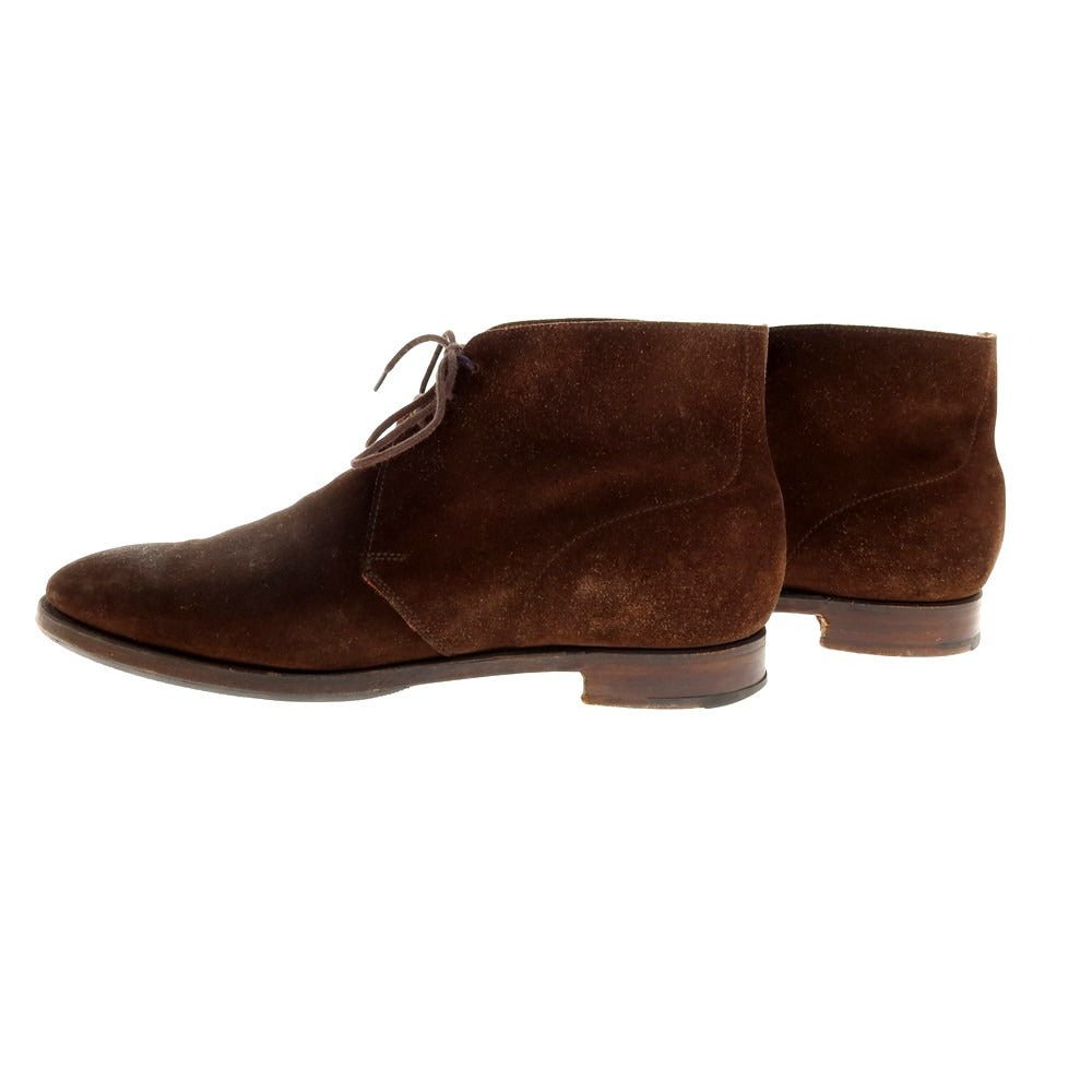 【中古】クロケットアンドジョーンズ CROCKETT&amp;JONES CHAKKA スエード チャッカブーツ ダークブラウン【 6 1/2E 】【 状態ランクD 】【 メンズ 】