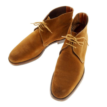 【中古】クロケットアンドジョーンズ CROCKETT&amp;JONES CHAKKA スエード チャッカブーツ ライトブラウン【 6 1/2E 】【 状態ランクD 】【 メンズ 】