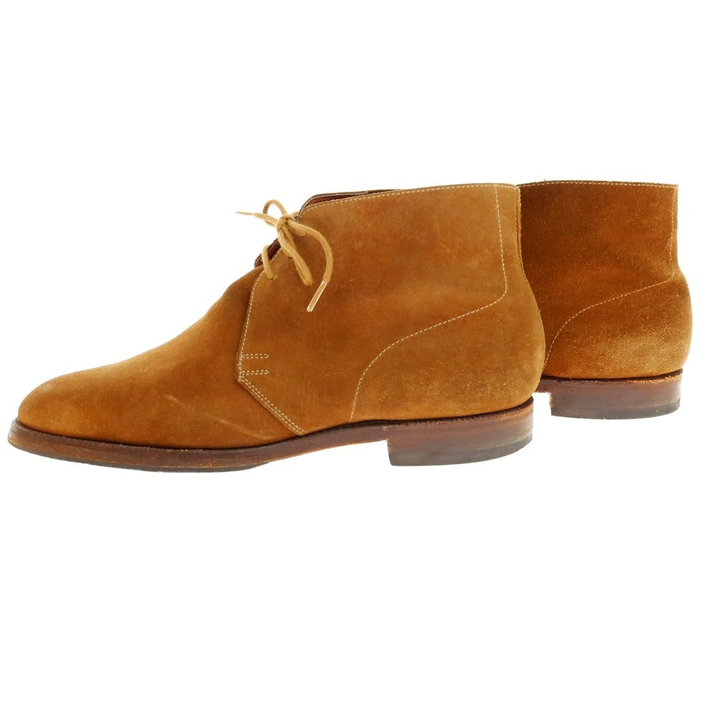 【中古】クロケットアンドジョーンズ CROCKETT&amp;JONES CHAKKA スエード チャッカブーツ ライトブラウン【 6 1/2E 】【 状態ランクD 】【 メンズ 】