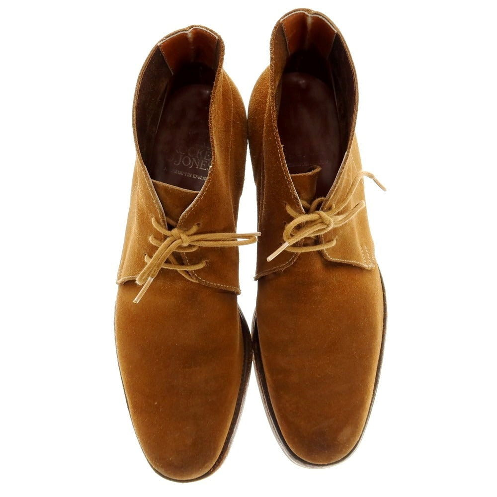 【中古】クロケットアンドジョーンズ CROCKETT&amp;JONES CHAKKA スエード チャッカブーツ ライトブラウン【 6 1/2E 】【 状態ランクD 】【 メンズ 】