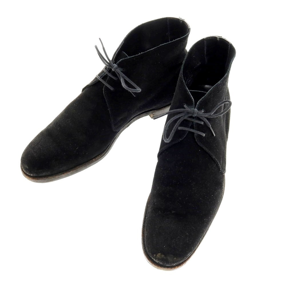 【中古】クロケットアンドジョーンズ CROCKETT&amp;JONES CHAKKA スエード チャッカブーツ ブラック【 7 】【 状態ランクD 】【 メンズ 】