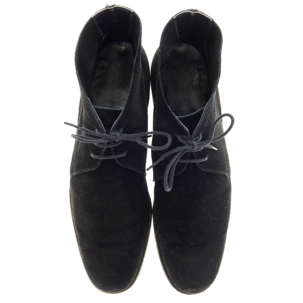 【中古】クロケットアンドジョーンズ CROCKETT&amp;JONES CHAKKA スエード チャッカブーツ ブラック【 7 】【 状態ランクD 】【 メンズ 】