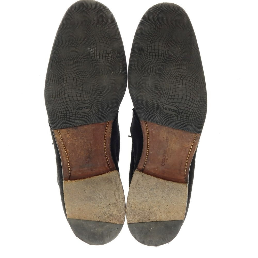 【中古】クロケットアンドジョーンズ CROCKETT&amp;JONES CHAKKA スエード チャッカブーツ ブラック【 7 】【 状態ランクD 】【 メンズ 】