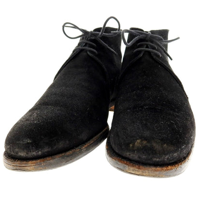 【中古】クロケットアンドジョーンズ CROCKETT&amp;JONES CHAKKA スエード チャッカブーツ ブラック【 7 】【 状態ランクD 】【 メンズ 】