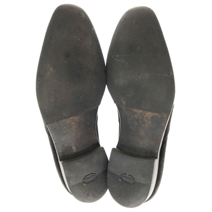 【中古】クロケットアンドジョーンズ CROCKETT&amp;JONES ハンドグレード スエード ローファー ブラック【 6D 】【 状態ランクC 】【 メンズ 】