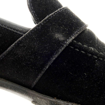 【中古】クロケットアンドジョーンズ CROCKETT&amp;JONES ハンドグレード スエード ローファー ブラック【 6D 】【 状態ランクC 】【 メンズ 】