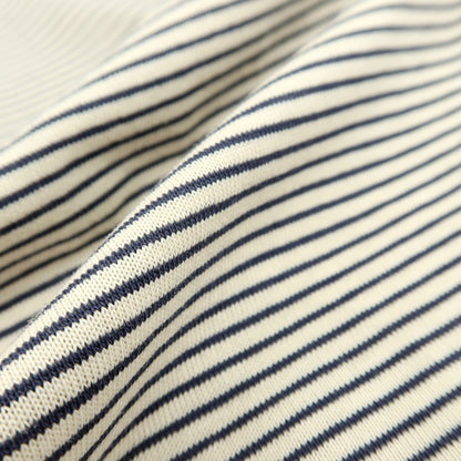 【中古】アボンタージ A VONTADE コットン ボーダー クルーネック 半袖ポケットTシャツ ベージュxネイビー【サイズM】【 状態ランクA 】【 メンズ 】