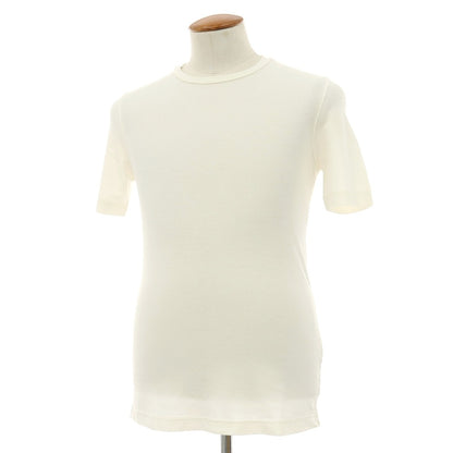 【中古】フィリッポ デ ローレンティス FILIPPO DE LAURENTIIS クレープコットン クルーネック 半袖Ｔシャツ アイボリー【サイズ46】【 状態ランクA 】【 メンズ 】